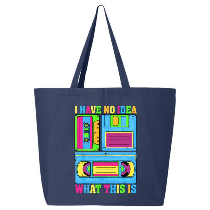 I Have No Idea What This Is 70s 80s 90s Outfit 25L Jumbo Tote