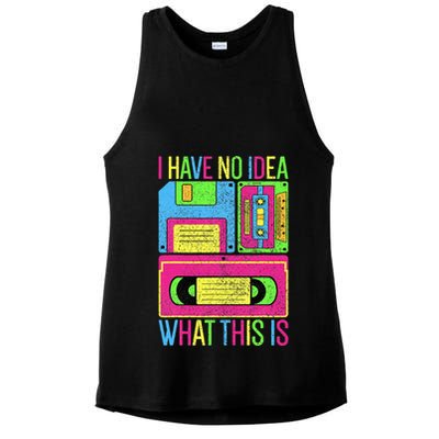 I Have No Idea What This Is 70s 80s 90s Ladies PosiCharge Tri-Blend Wicking Tank