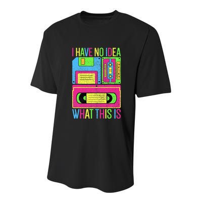 I Have No Idea What This Is 70s 80s 90s Youth Performance Sprint T-Shirt