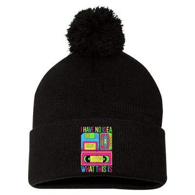 I Have No Idea What This Is 70s 80s 90s Pom Pom 12in Knit Beanie