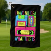 I Have No Idea What This Is 70s 80s 90s Golf Towel