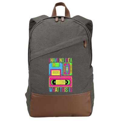 I Have No Idea What This Is 70s 80s 90s Cotton Canvas Backpack