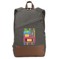 I Have No Idea What This Is 70s 80s 90s Cotton Canvas Backpack