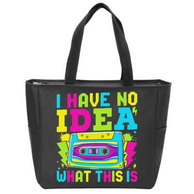 I Have No Idea What This Is Women 70s 80s 90s Outfit Zip Tote Bag