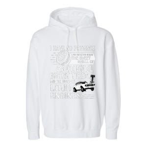 I Have No Patience Race Fuel Burnt Tires Drag Racing Garment-Dyed Fleece Hoodie