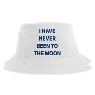 I Have Never Been To The Moon Funny Sustainable Bucket Hat