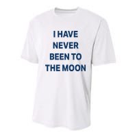 I Have Never Been To The Moon Funny Youth Performance Sprint T-Shirt