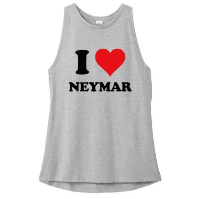 I Heart Neymar First Name Ladies PosiCharge Tri-Blend Wicking Tank