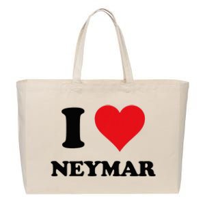 I Heart Neymar First Name Cotton Canvas Jumbo Tote