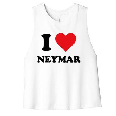 I Heart Neymar First Name Women's Racerback Cropped Tank