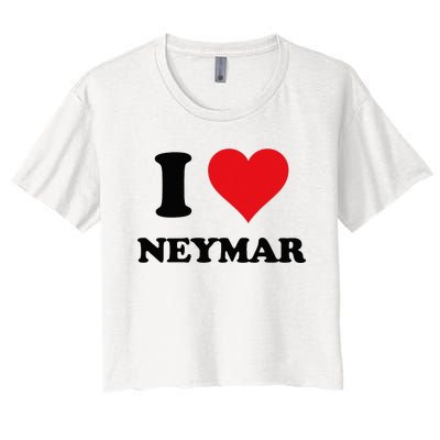 I Heart Neymar First Name Women's Crop Top Tee