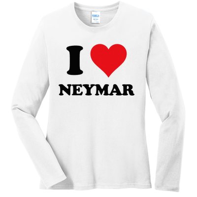 I Heart Neymar First Name Ladies Long Sleeve Shirt