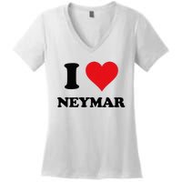 I Heart Neymar First Name Women's V-Neck T-Shirt