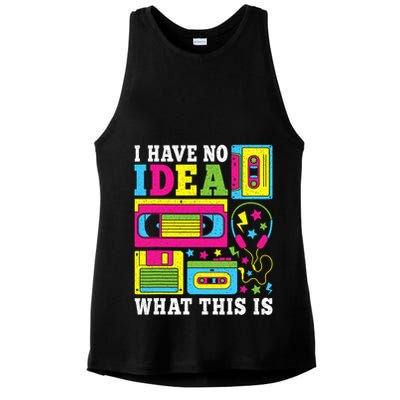 I Have No Idea What This Is 80s 90s Ladies PosiCharge Tri-Blend Wicking Tank