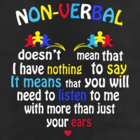 I Have NONVERBAL Autism Awareness , Autism  7 Panel Mesh Trucker Snapback Hat