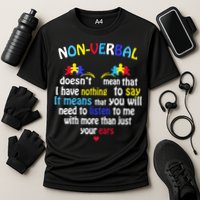 I Have NONVERBAL Autism Awareness , Autism  Cooling Performance Crew T-Shirt