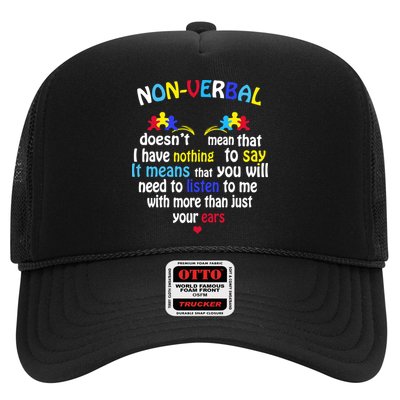 I Have NONVERBAL Autism Awareness , Autism  Trucker Hat