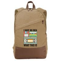 I Have No Idea What This Is 80s 90s Cassette Cotton Canvas Backpack