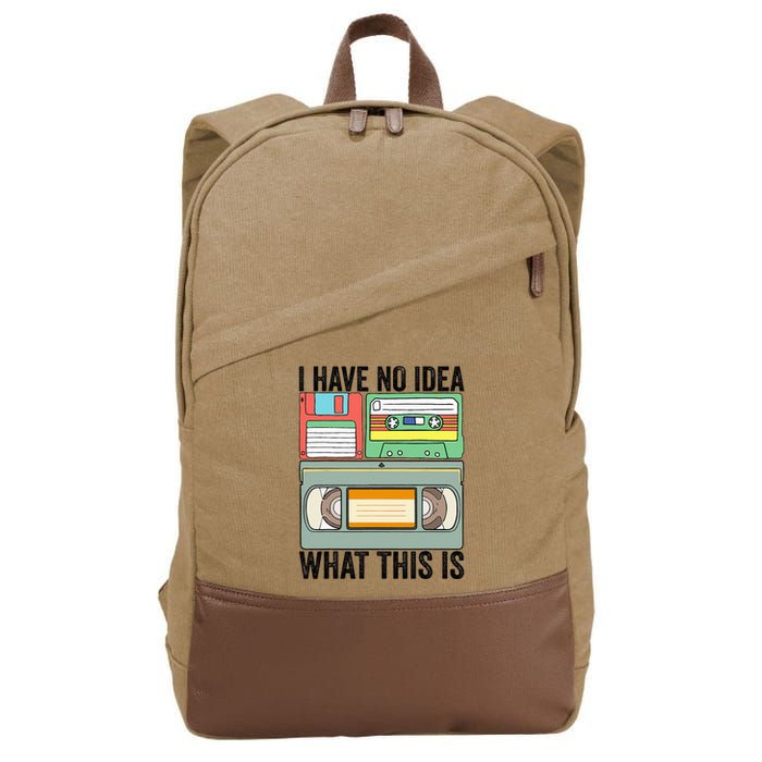 I Have No Idea What This Is 80s 90s Cassette Cotton Canvas Backpack