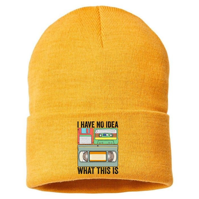 I Have No Idea What This Is 80s 90s Cassette Sustainable Knit Beanie