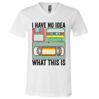 I Have No Idea What This Is 80s 90s Cassette V-Neck T-Shirt