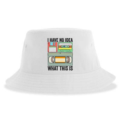 I Have No Idea What This Is 80s 90s Cassette Sustainable Bucket Hat