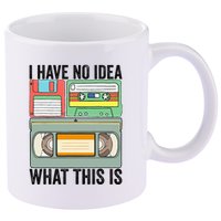 I Have No Idea What This Is 80s 90s Cassette 11oz C Handle Ceramic Mug