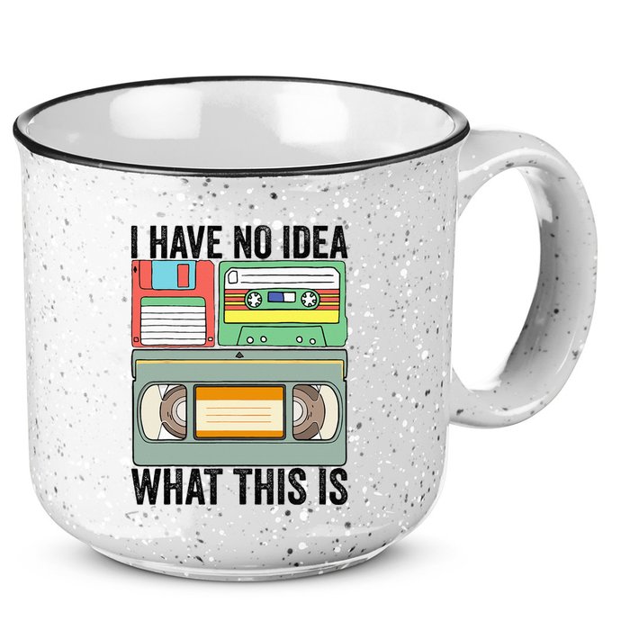 I Have No Idea What This Is 80s 90s Cassette 15oz Campfire Ceramic Mug