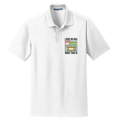 I Have No Idea What This Is 80s 90s Cassette Dry Zone Grid Polo