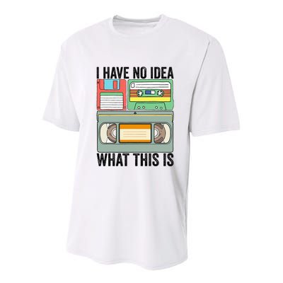 I Have No Idea What This Is 80s 90s Cassette Youth Performance Sprint T-Shirt
