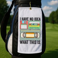 I Have No Idea What This Is 80s 90s Cassette Golf Towel