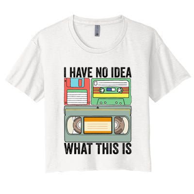 I Have No Idea What This Is 80s 90s Cassette Crop Top