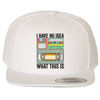 I Have No Idea What This Is 80s 90s Cassette Wool Snapback Cap
