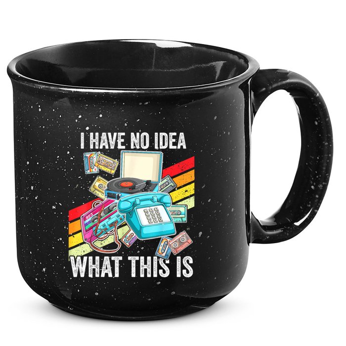 I Have No Idea What This Is 70s 80s 90s Theme Outfit 15oz Campfire Ceramic Mug