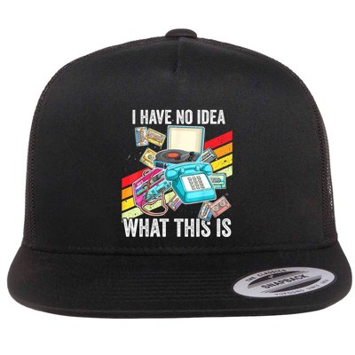 I Have No Idea What This Is 70s 80s 90s Theme Outfit Flatbill Hat