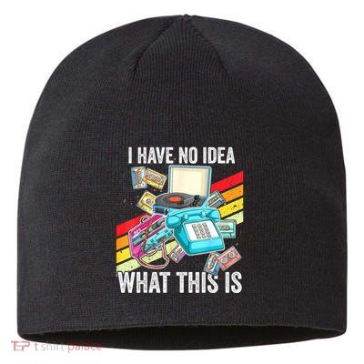 I Have No Idea What This Is 70s 80s 90s Theme Outfit Sustainable Beanie