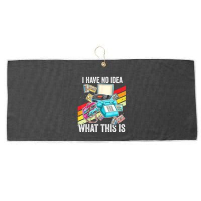 I Have No Idea What This Is 70s 80s 90s Theme Outfit Large Microfiber Waffle Golf Towel