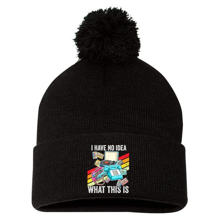 I Have No Idea What This Is 70s 80s 90s Theme Outfit Pom Pom 12in Knit Beanie