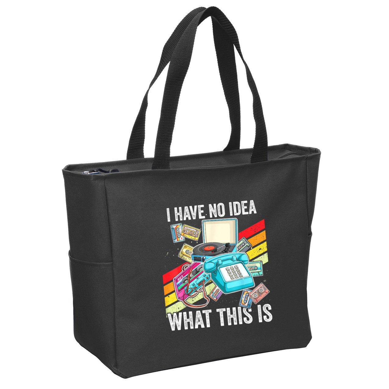 I Have No Idea What This Is 70s 80s 90s Theme Outfit Zip Tote Bag