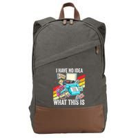 I Have No Idea What This Is 70s 80s 90s Theme Outfit Cotton Canvas Backpack