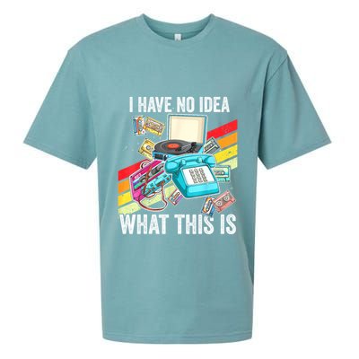 I Have No Idea What This Is 70s 80s 90s Theme Outfit Sueded Cloud Jersey T-Shirt