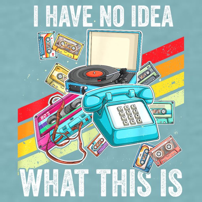 I Have No Idea What This Is 70s 80s 90s Theme Outfit Sueded Cloud Jersey T-Shirt