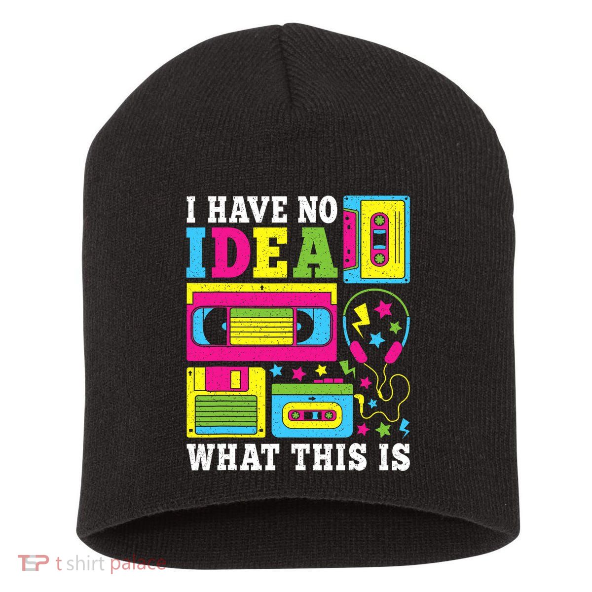 I Have No Idea What This Is 80s 90s Outfit Short Acrylic Beanie