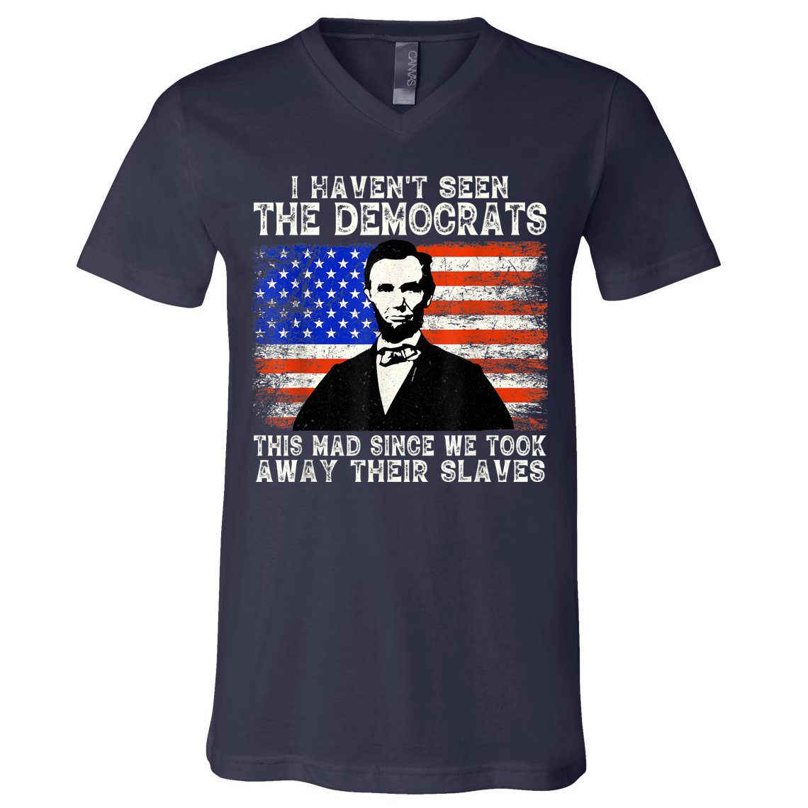 I Have Not Seen The Democrats This Mad Since We Took Away Their Slaves V-Neck T-Shirt