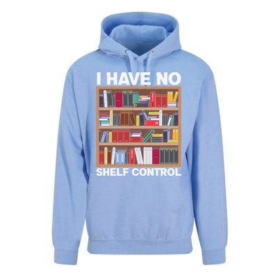 I Have No Shelf Control Funny Book Lover Bookshelf Reading Gift Unisex Surf Hoodie