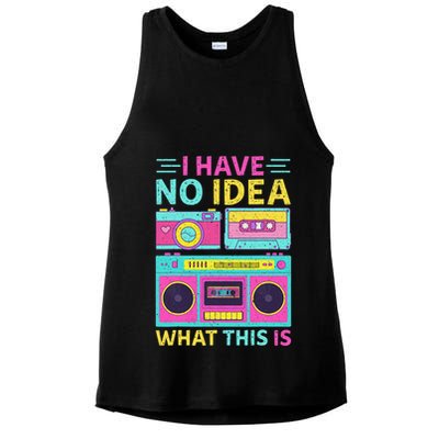 I Have No Idea What This Is Outfit 80s 90s Ladies PosiCharge Tri-Blend Wicking Tank