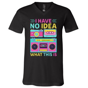 I Have No Idea What This Is Outfit 80s 90s V-Neck T-Shirt