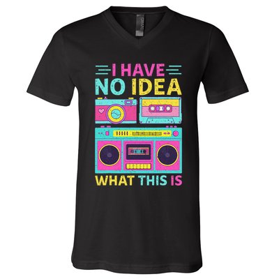 I Have No Idea What This Is Outfit 80s 90s V-Neck T-Shirt