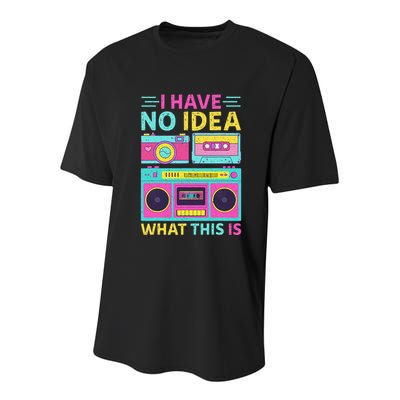 I Have No Idea What This Is Outfit 80s 90s Youth Performance Sprint T-Shirt
