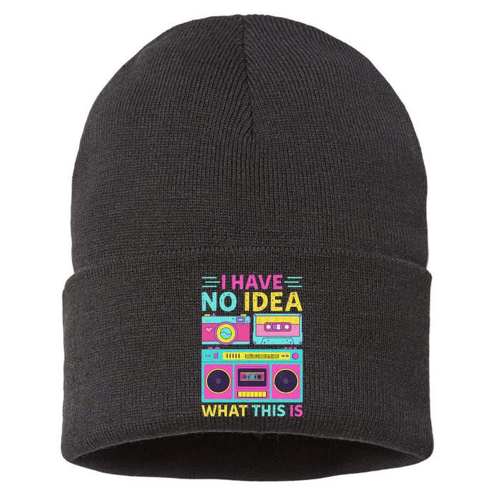 I Have No Idea What This Is Outfit 80s 90s Sustainable Knit Beanie